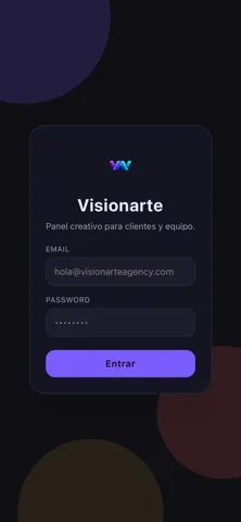 Screenshot 1 of the Visionarte app
